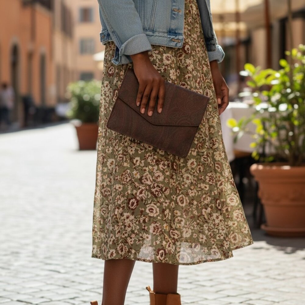 Vintage ETRO Paisley Envelope Clutch - Picture 8 of 8